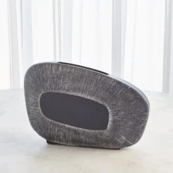 Offset Square Scratch Vases-Ink -Online Home Decor 58340