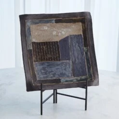 Indigo Abstract Platters 20 Indigo Abstract Platters -Online Home Decor 58348