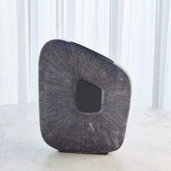 Offset Square Scratch Vases-Ink -Online Home Decor 58402