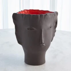 Calisto Vase-Brown/Red -Online Home Decor 58463