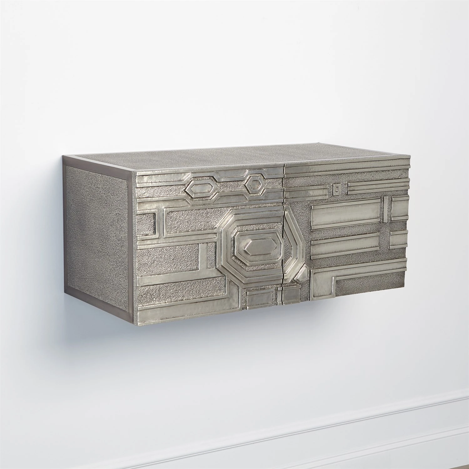 Abstract Block Cabinet-Left-Silver 4 Abstract Block Cabinet-Left-Silver - Image 2
