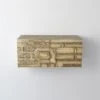Abstract Block Cabinet-Left-Brass -Online Home Decor 58544
