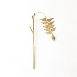 Brass Hanging Heliconia Stem -Online Home Decor 58633