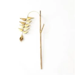 Brass Hanging Heliconia Stem -Online Home Decor 58634