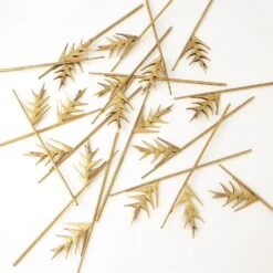 Brass Hanging Heliconia Stem -Online Home Decor 58635