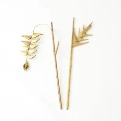 Brass Hanging Heliconia Stem