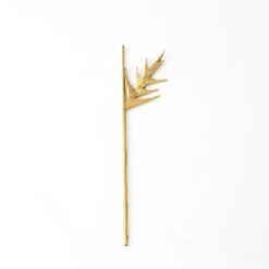 Brass Hanging Heliconia Stem -Online Home Decor 58650