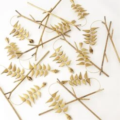 Brass Hanging Heliconia Stem -Online Home Decor 58672