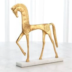 Roman Horse-Gold -Online Home Decor 58950