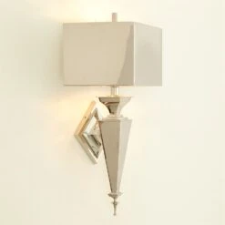 Diamond Sconce-Nickel