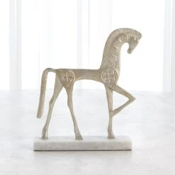 Roman Horse-Silver -Online Home Decor 59006