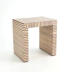 Sienna Nesting End Tables-Walnut/Bone -Online Home Decor 59193