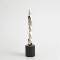 Facet Block Sculptures-Nickel -Online Home Decor 59267