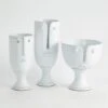 Long Nose Vases And Bowl-White 1 Long Nose Vases And Bowl-White -Online Home Decor 59520