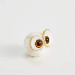 Alabaster Big Eyed Owls -Online Home Decor 59607