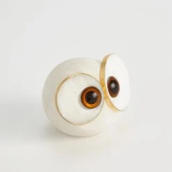 Alabaster Big Eyed Owls -Online Home Decor 59652
