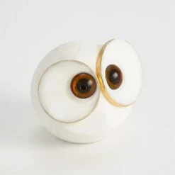 Alabaster Big Eyed Owls -Online Home Decor 59691