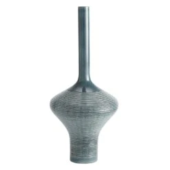 Ridged Bottle-Azure -Online Home Decor 60019