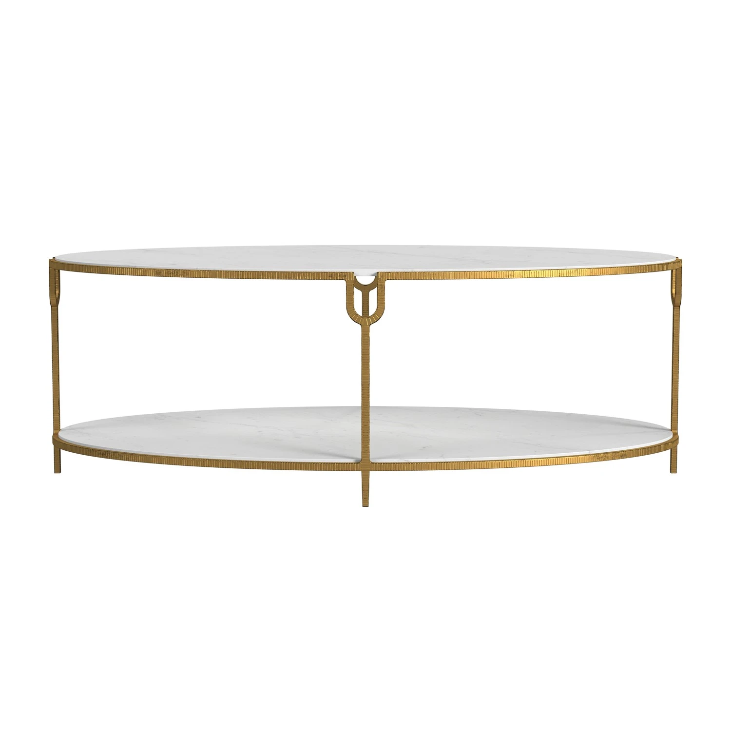 Iron And Stone Oval Coffee Table 4 Iron And Stone Oval Coffee Table - Image 2