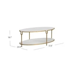 Iron And Stone Oval Coffee Table 15 Iron And Stone Oval Coffee Table -Online Home Decor 60457