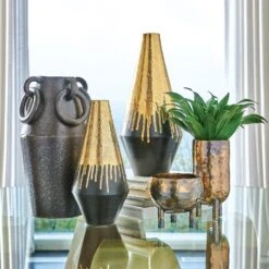 Gold Drip Vases -Online Home Decor 60593