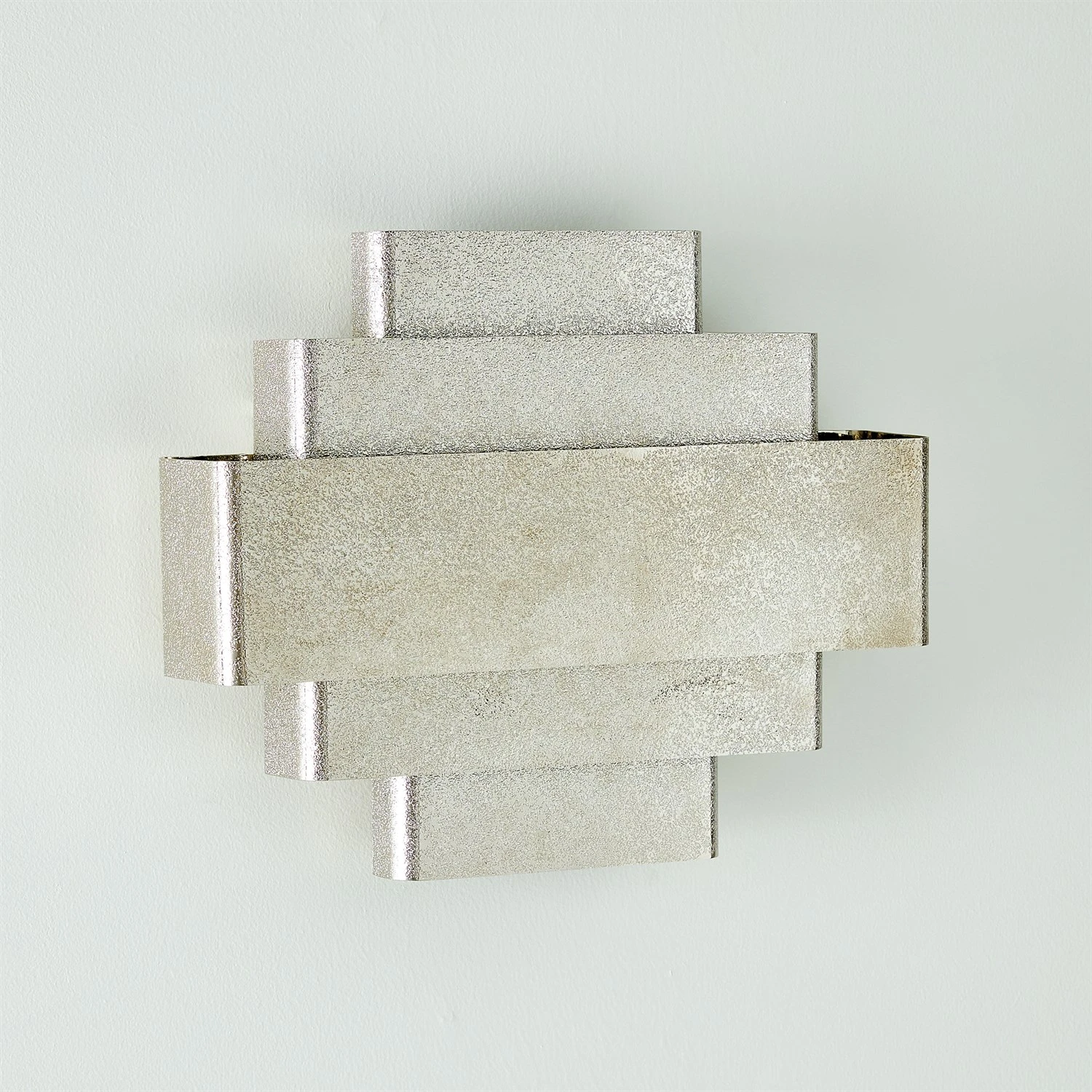 Rectangular Babylon Sconce-Shiny Nickel-HW 6 Rectangular Babylon Sconce-Shiny Nickel-HW - Image 4
