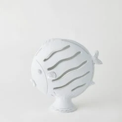Table Top Fish-White -Online Home Decor 61331