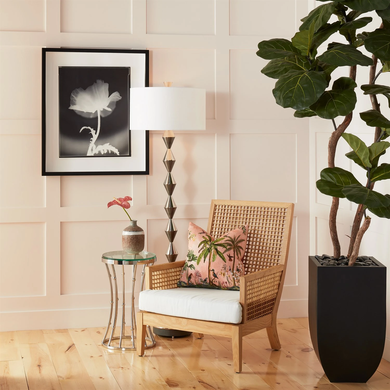 Crinkle Lamp-Nickel 4 Crinkle Lamp-Nickel - Image 2