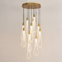 Online Home Decor 7 Round Layered Raindrop Chandelier