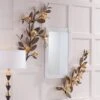 Magnolia Branch Wall Art-Antique Brass/Gold -Online Home Decor 61703