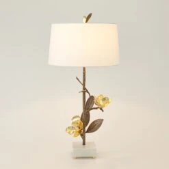 Magnolia Flower Table Lamp -Online Home Decor 62307
