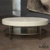 Ellipse Cocktail Table-Ivory -Online Home Decor 62433