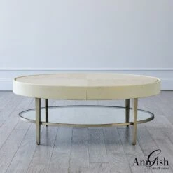 Ellipse Cocktail Table-Ivory 14 Ellipse Cocktail Table-Ivory -Online Home Decor 62434