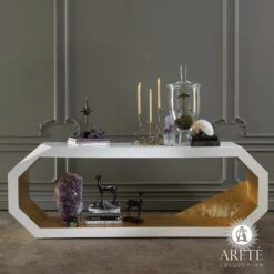 Facet Console-Gold Leaf -Online Home Decor 62822
