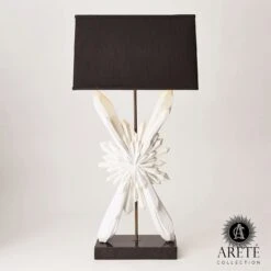 Starburst Lamp-White W/Black Shade