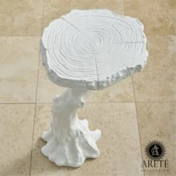 Faux Bois Table-White -Online Home Decor 62870