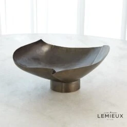 Creased Rolled Bowl -Online Home Decor 64306