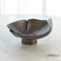 Creased Rolled Bowl -Online Home Decor 64308