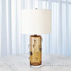 Amber Glass Lamp -Online Home Decor 64778