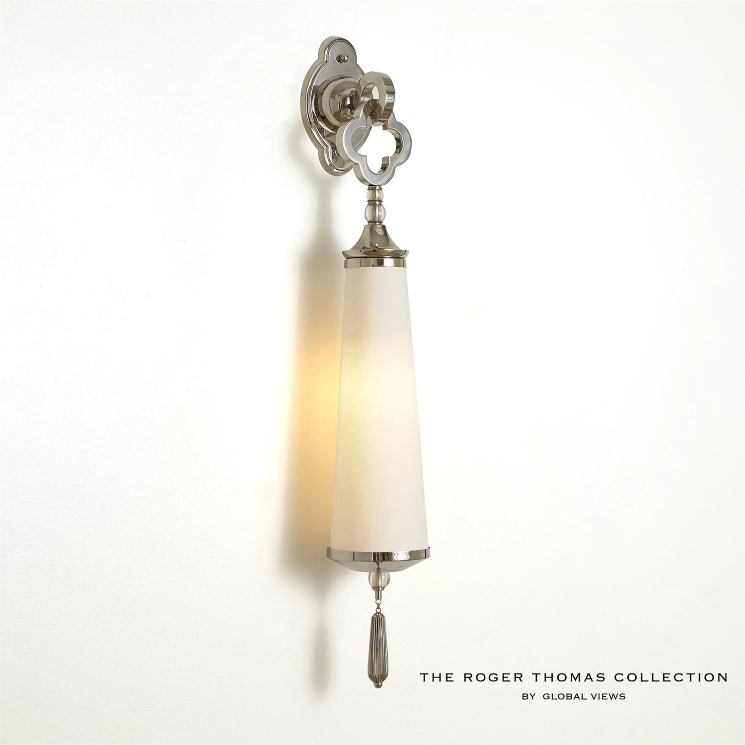 Quatrefoil Sconce-Nickel-HW 3 Quatrefoil Sconce-Nickel-HW