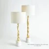 Facet Block Table Lamp-Brass