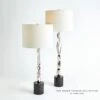 Facet Block Table Lamps-Nickel -Online Home Decor 65067