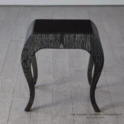 Paris Spot Table-Black Cerused Oak -Online Home Decor 65193