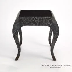 Paris Spot Table-Black Cerused Oak -Online Home Decor 65197