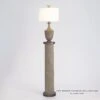 Column Floor Lamp-Grey Sandblasted Oak -Online Home Decor 65302