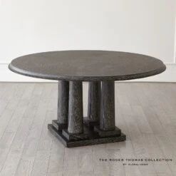 Titian Dining Table-Black Cerused Oak-60" Top