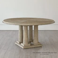 Titian Dining Table-Grey Sandblasted Oak-60" Top
