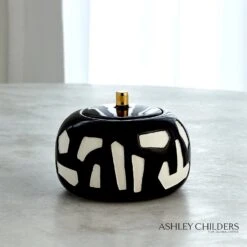 Abstract Jar-White/Black 12 Abstract Jar-White/Black -Online Home Decor 65397