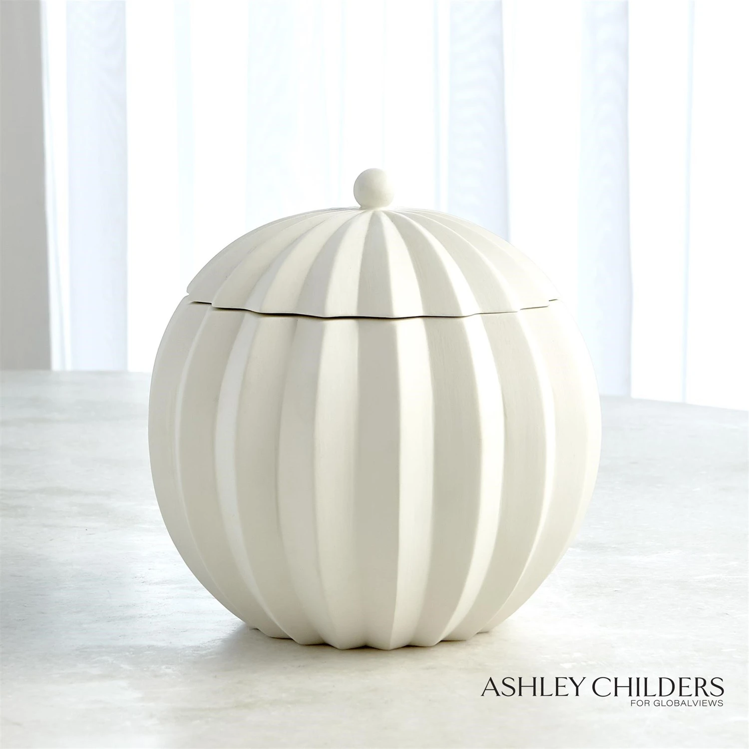 Spicchi Line Bowl W/Lid-Matte White 14 Spicchi Line Bowl W/Lid-Matte White - Image 12