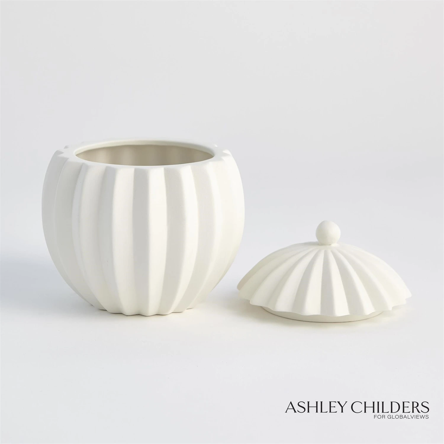 Spicchi Line Bowl W/Lid-Matte White 11 Spicchi Line Bowl W/Lid-Matte White - Image 9